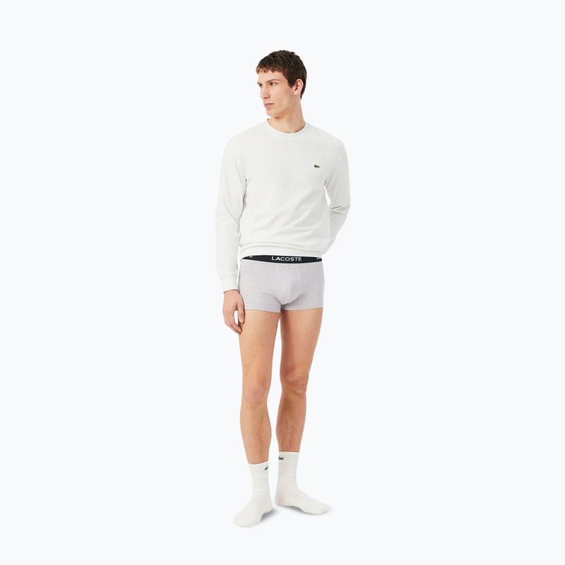 Boxeri pentru bărbați Lacoste 5H1300 3 pack silver chine/flagstone/black 2