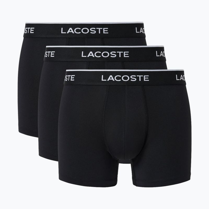 Boxeri pentru bărbați Lacoste 5H3202 Microfibra Negro 3 pack black