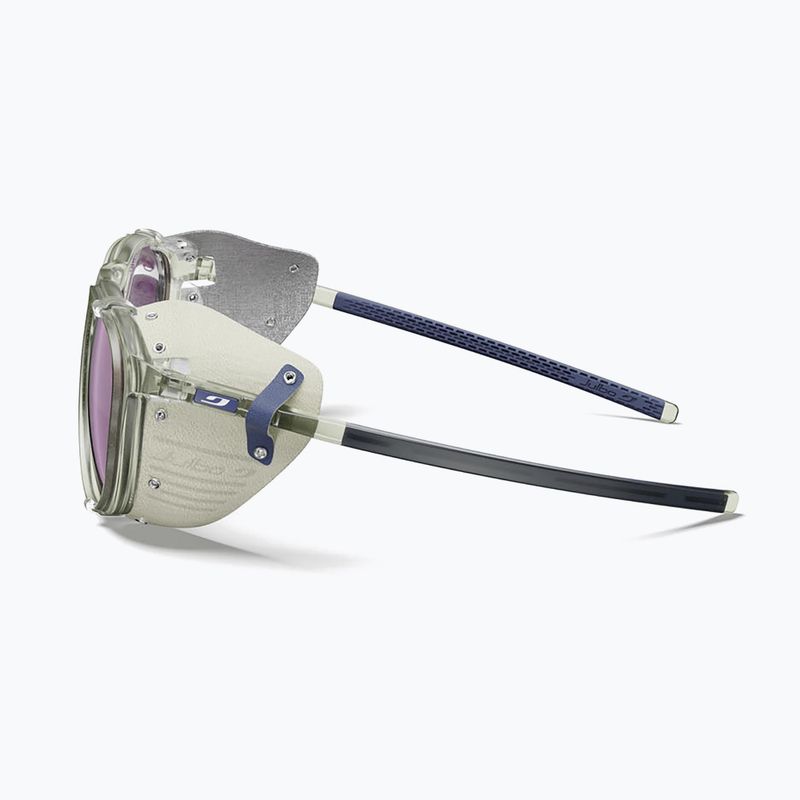 Ochelari de soare Julbo Millenium Polarized HD shiny transparent army green/white/blue 4