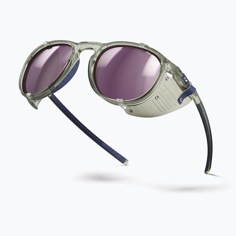 Ochelari de soare Julbo Millenium Polarized HD shiny transparent army green/white/blue 5