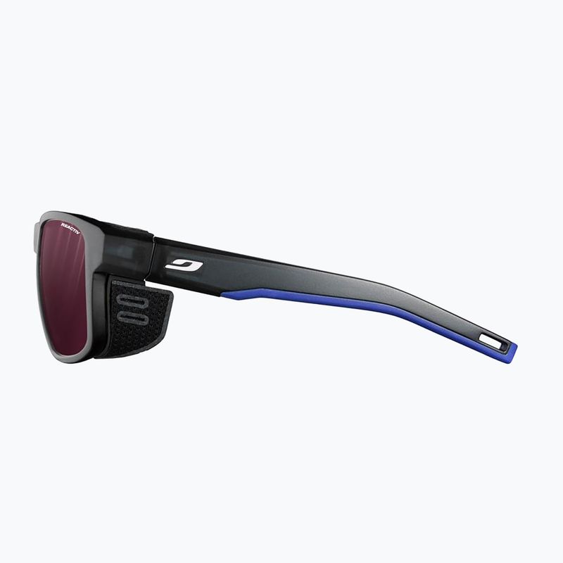 Ochelari de soare Julbo Shield Reactiv High Contrast translucent black/blue/white 4