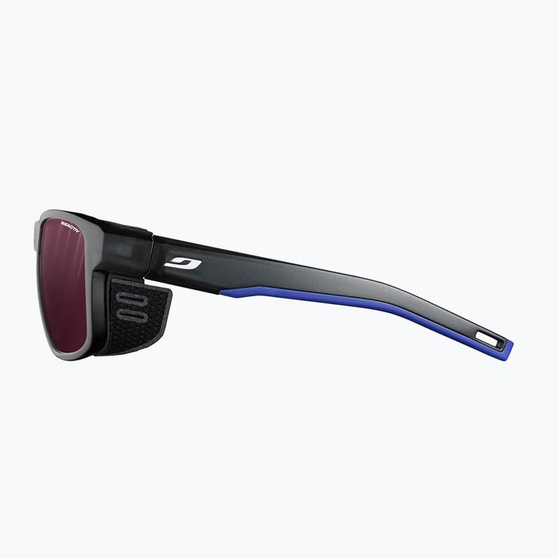Ochelari de soare Julbo Shield M Reactiv High Contrast translucent black/blue/white 4