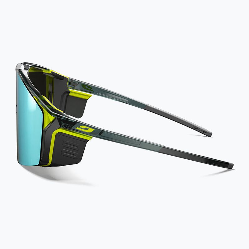 Ochelari de soare Julbo Edge Cover Polarized HD matte fluorescent yellow/shiny transparent black 3