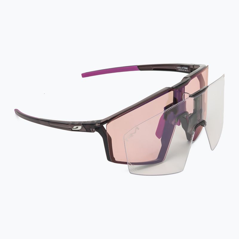 Ochelari de soare Julbo Edge Reactiv High Contrast shiny translu black/purple