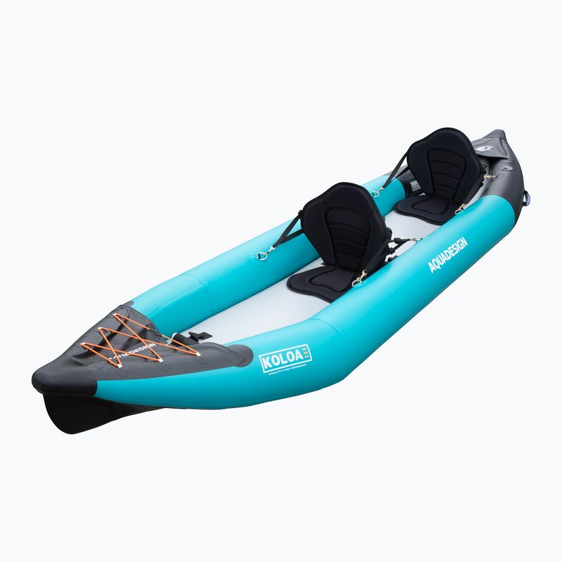 Caiac gonflabil pentru 2-persoană  AQUADESIGN Koloa 360 cm blue/black 3