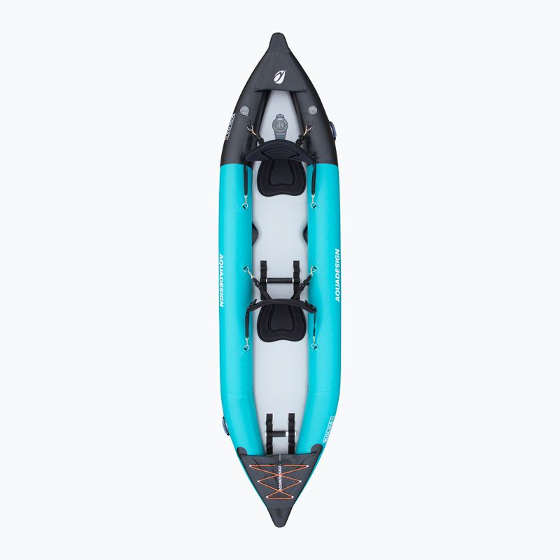 Caiac gonflabil pentru 2-persoană  AQUADESIGN Koloa 360 cm blue/black 6
