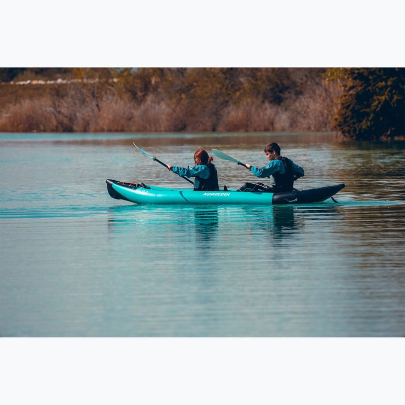 Caiac gonflabil pentru 2-persoană  AQUADESIGN Koloa 360 cm blue/black 15