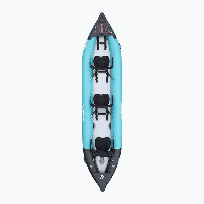 Caiac gonflabil pentru 3-persoană  AQUADESIGN Koloa 400 cm blue/black 2
