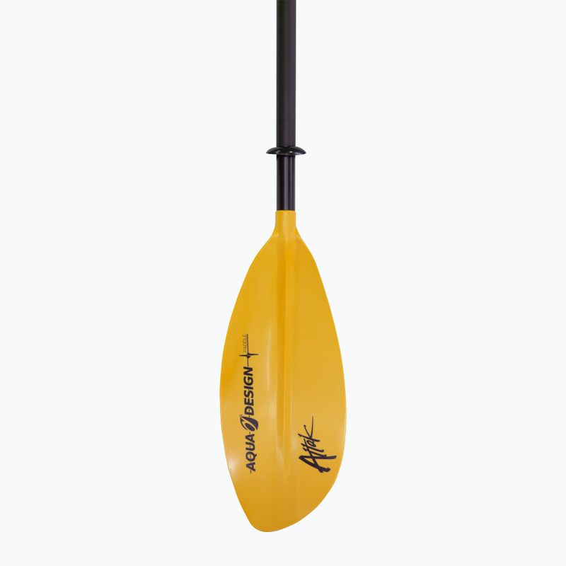 Vâslă de caiac 4-elemente AQUADESIGN K1 Attak 4 yellow 2