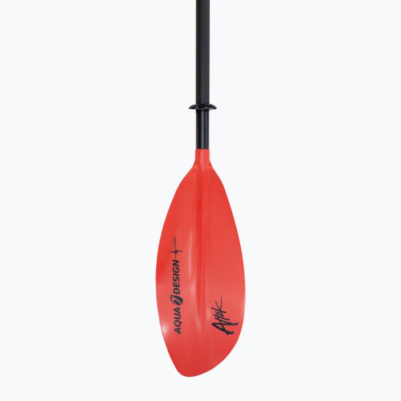 Vâslă de caiac 4-elemente AQUADESIGN K1 Attak 4 red 3
