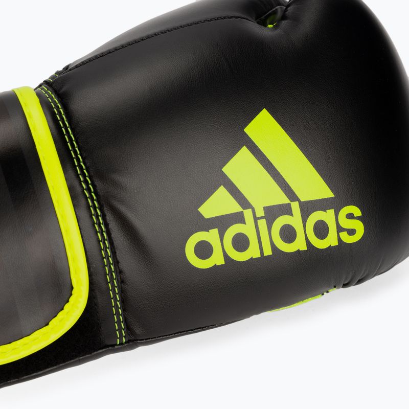 Mănuși de box adidas Hybrid 80, negru și galben, ADIH80 5