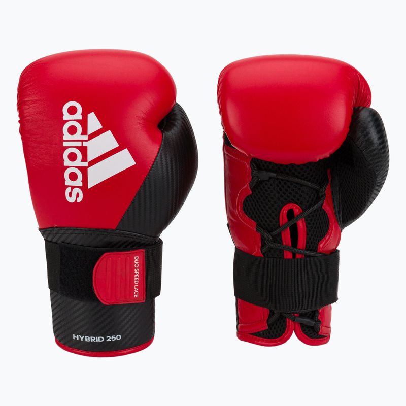 Mănuși de box adidas Hybrid 250 Duo Lace roșu ADIH250TG