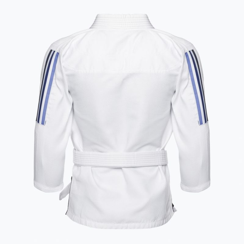 GI pentru jiu-jitsu brazilian pentru copii adidas Gama alb/albastru gradient 3