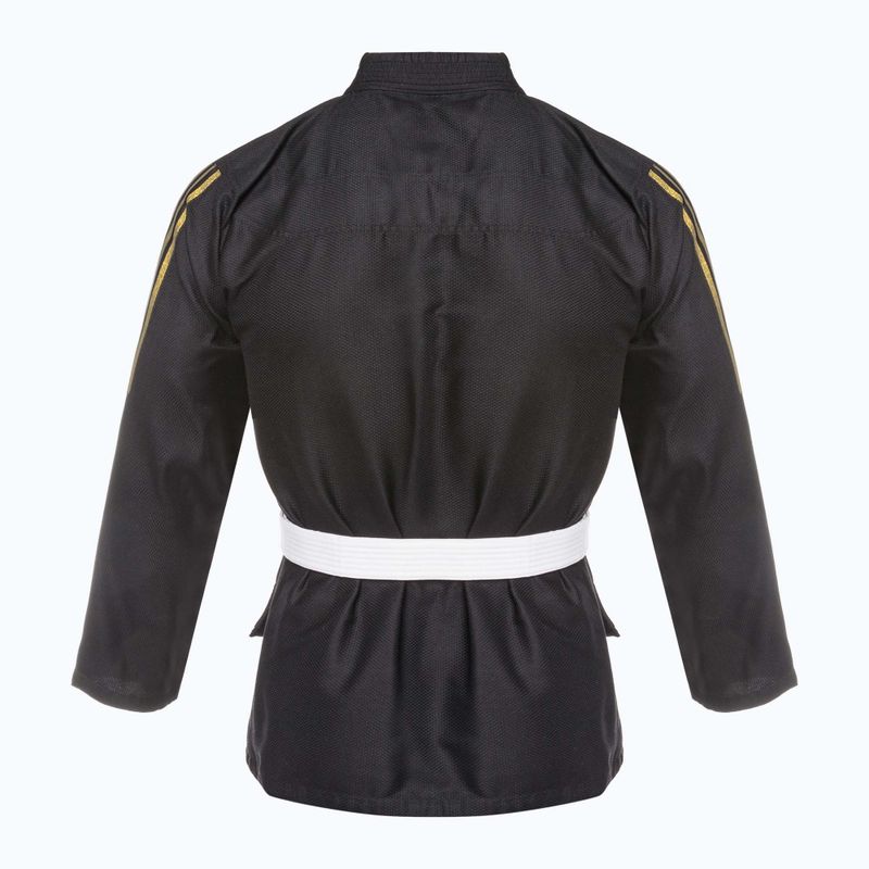 GI pentru jiu-jitsu brazilian adidas Rookie negru/auriu 3