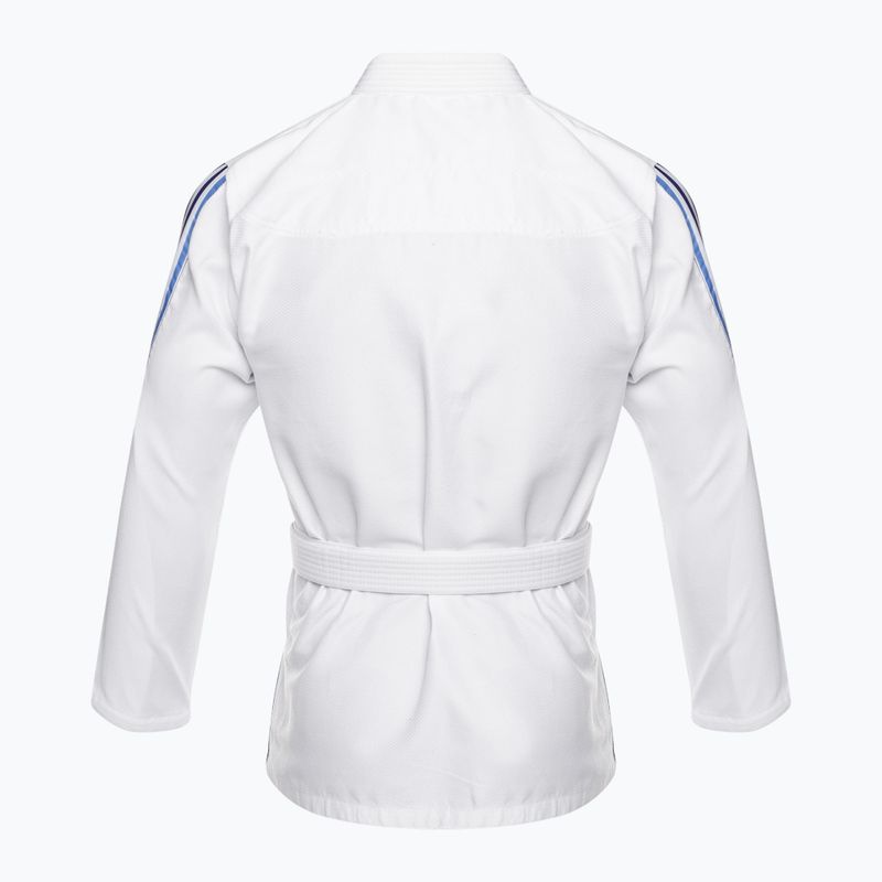 GI pentru jiu-jitsu brazilian adidas Gama alb/albastru gradient 3