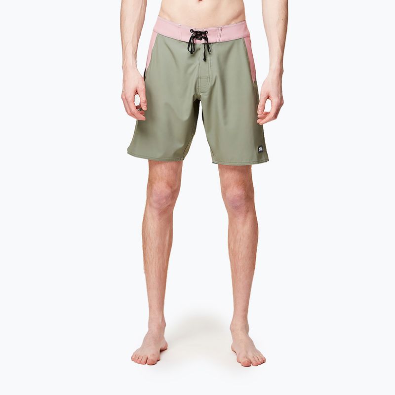 Pantaloni scurți de înot pentru bărbați Picture Journy 19'' cu spray verde 3