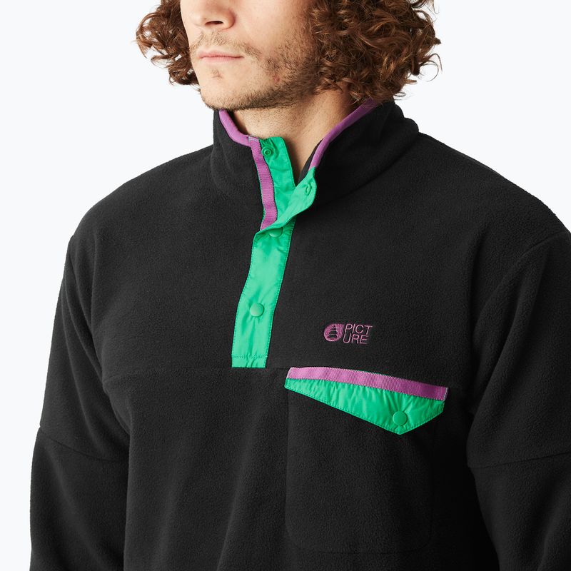 Bluză fleece de schi pentru bărbați Picture Arcca 1/4 Zip black 5