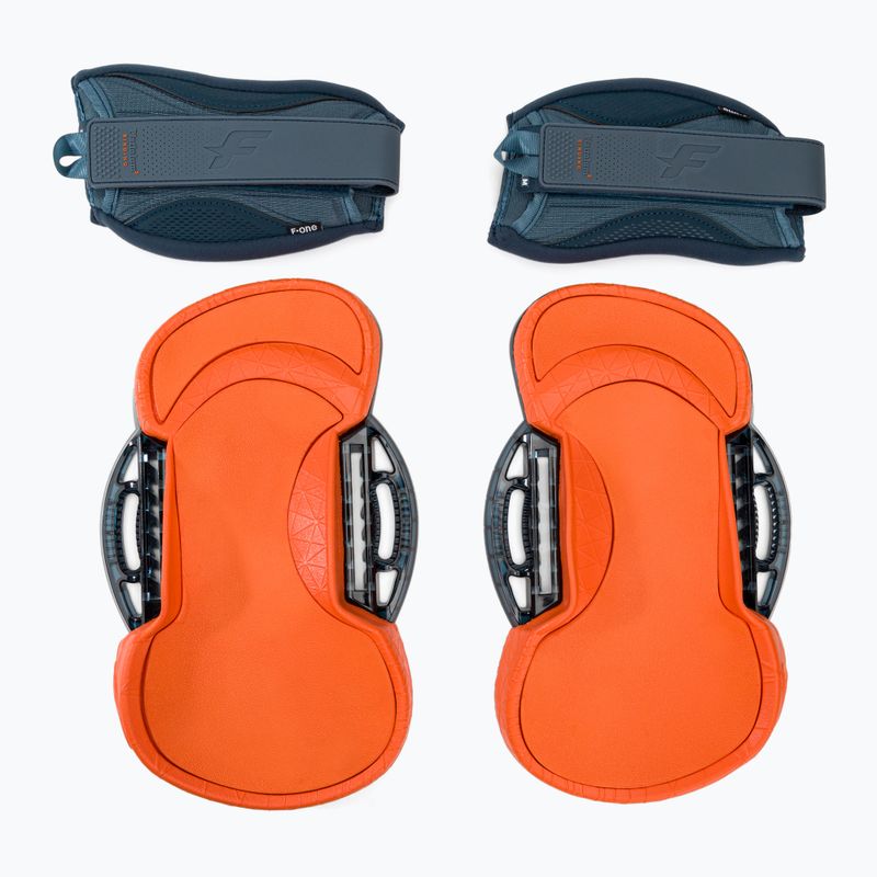 Kiteboard tampoane și curele F-One Platinum 3 legături + Slate / Flame mâner 77223-8001-S