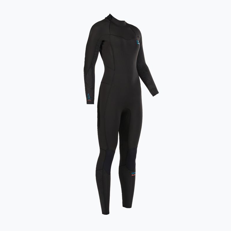 Costumul de neopren pentru femei Billabong 4/3 Synergy BZ Full black palms