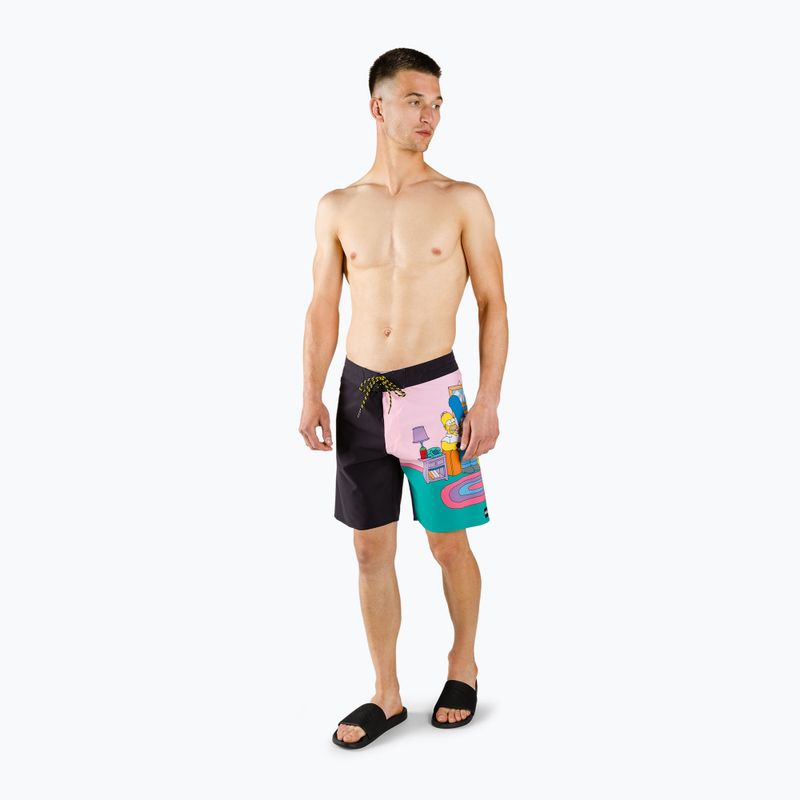 Pantaloni scurți de înot pentru bărbați Billabong Simpsons Family Couch black 2