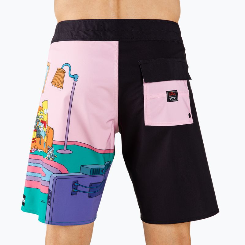 Pantaloni scurți de înot pentru bărbați Billabong Simpsons Family Couch black 3