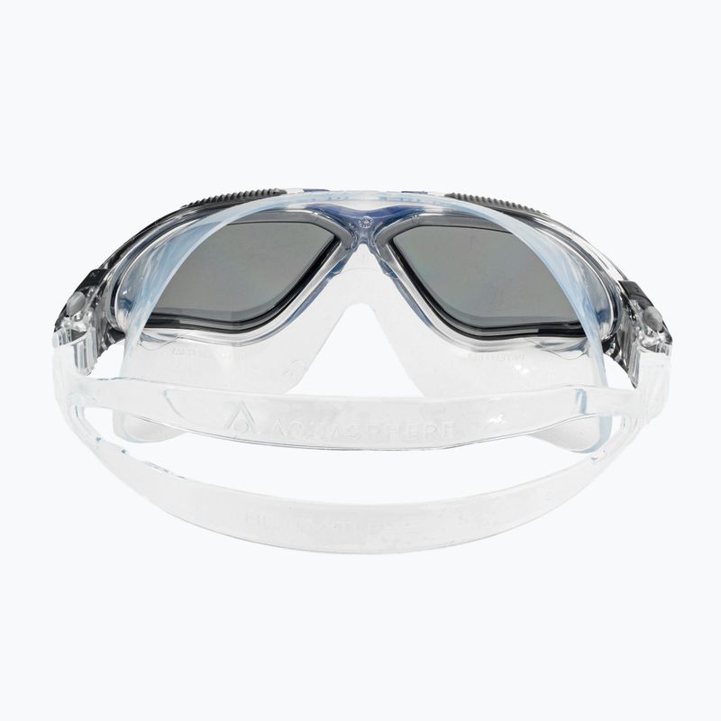 Mască de înot Aquasphere Vista transparentă/gri închisă/greu închisă/ oglindă fumurie MS5050012LD 5