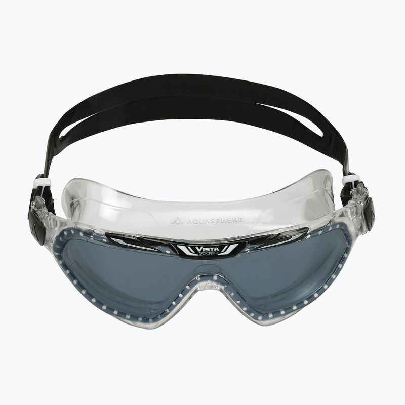 Mască de înot Aquasphere Vista XP transparentă/neagră/oglindă fumurie MS5090001LD 7