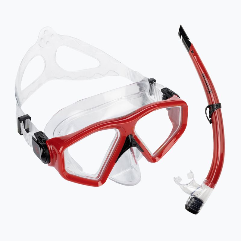 Aqualung Saturn Saturn Combo Snorkel Kit Mască + Snorkel roșu SC3980006