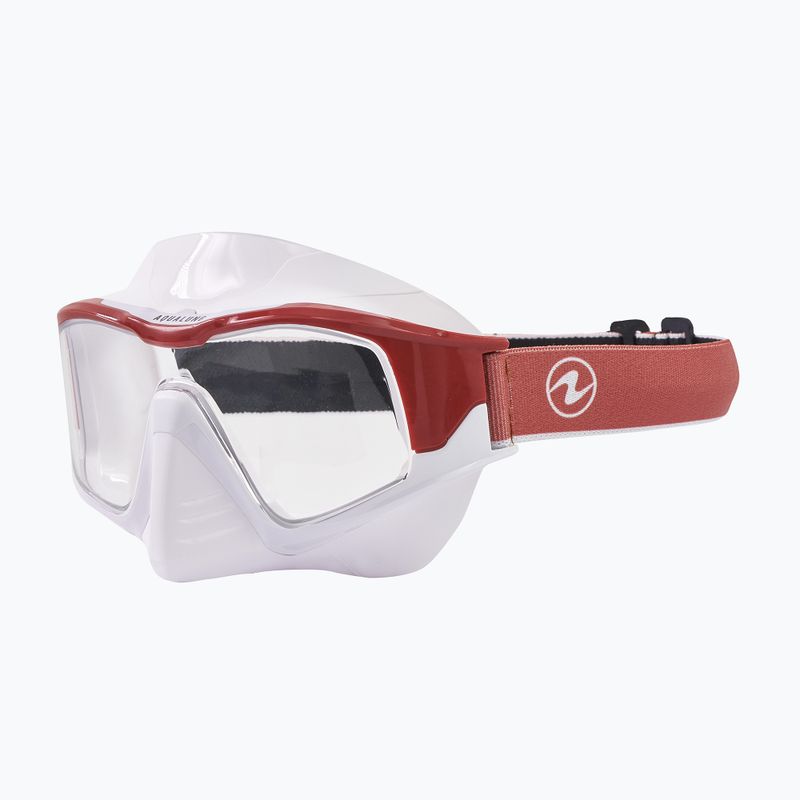 Mască de scufundări Aqualung Vita alb/cărămiziu MS5520963LCL 8