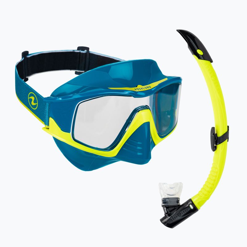 Aqualung Vita Combo Set de snorkeling Aqualung Vita Set de snorkeling Mască + snorkel albastru/galben SC4269807