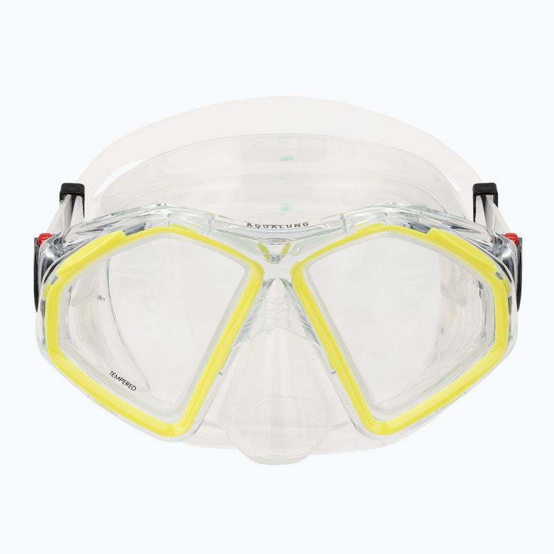 Mască de scufundări Aqualung Hawkeye transparentă/galbenă MS5570007 2