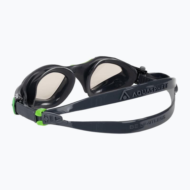 Ochelari de înot Aquasphere Kayenne gri închis/verde 4