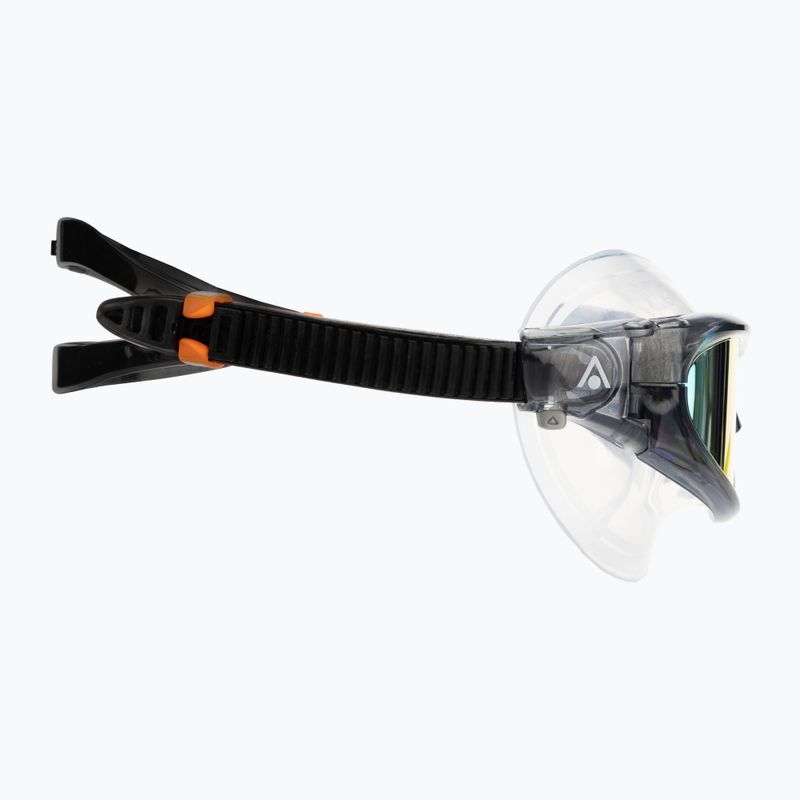 Mască de înot Aquasphere Vista Pro gri închis/negru/portocaliu oglindă din titan MS5591201LMO 3