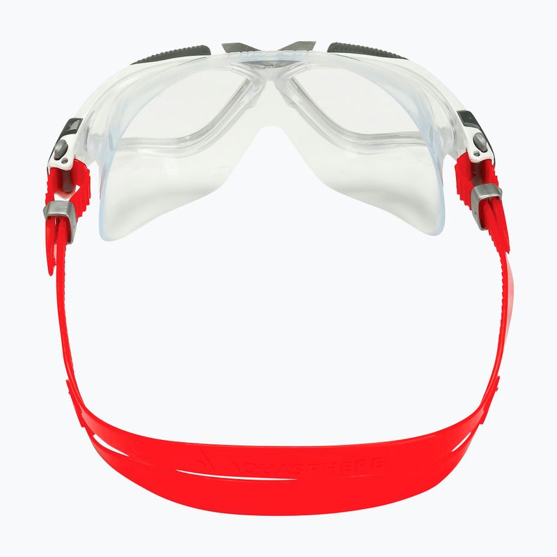 Mască de înot Aquasphere Vista white/red/clear 3