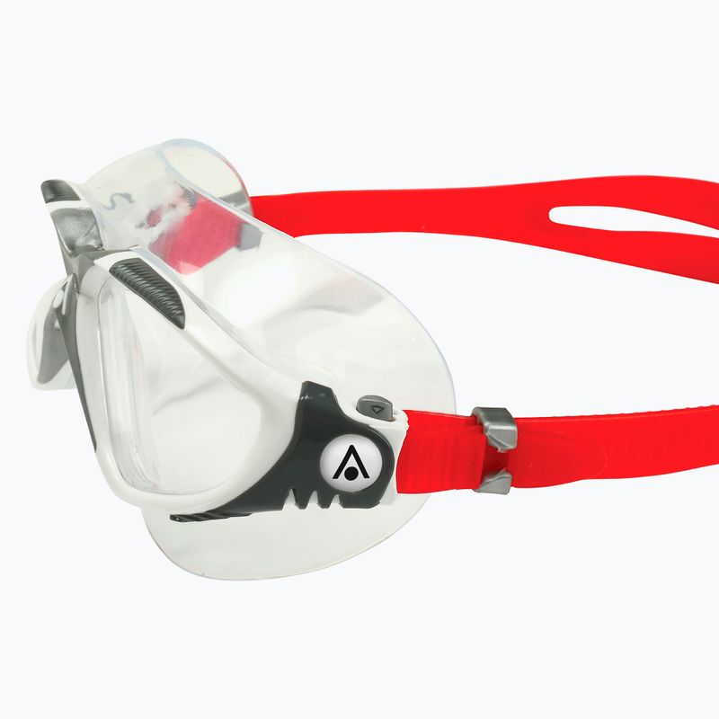 Mască de înot Aquasphere Vista white/red/clear 5