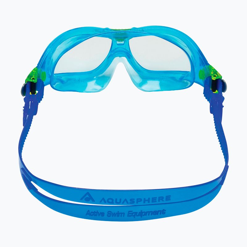 Mască de înot pentru copii Aquasphere Seal Kid 2 turcoaz/albastru/clară MS5614340LC 4