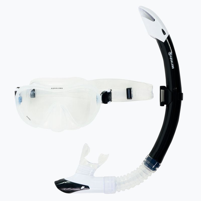 Aqualung Combo Nabul mască de snorkel + kit de snorkel argintiu / oglindă