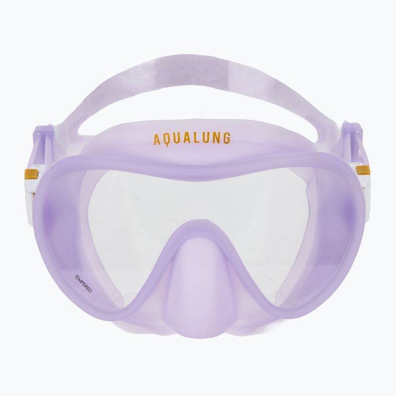 Set de snorkeling  Aqualung Nabul mască + tub+ labe translucid purple 3