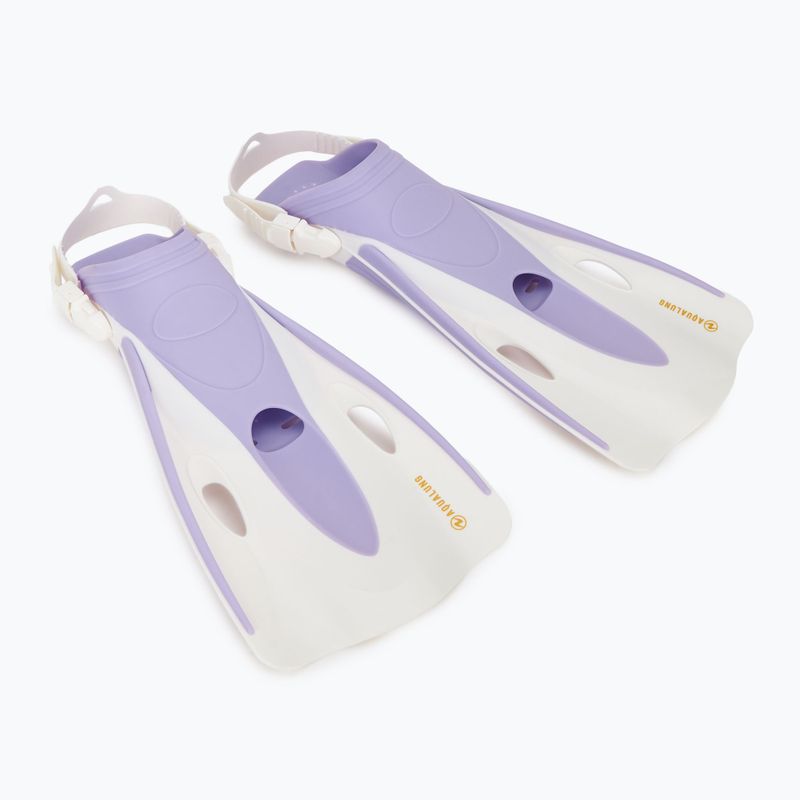 Set de snorkeling  Aqualung Nabul mască + tub+ labe translucid purple 9