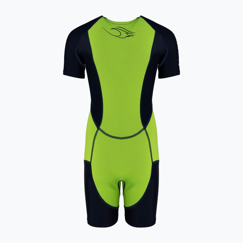Combinezon de înot pentru copii Aquasphere Stingray HP bright green/navy blue 3