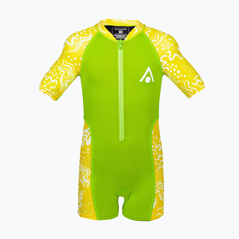 Costum de baie de înot pentru copii Aquasphere Stingray 2.0 green/yellow