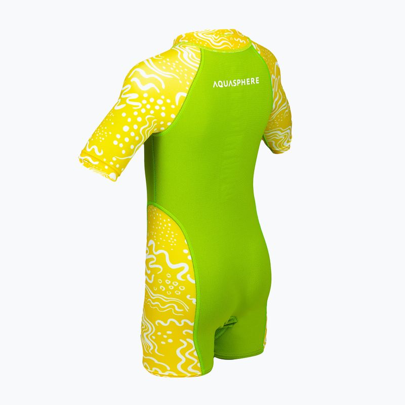 Costum de baie de înot pentru copii Aquasphere Stingray 2.0 green/yellow 2