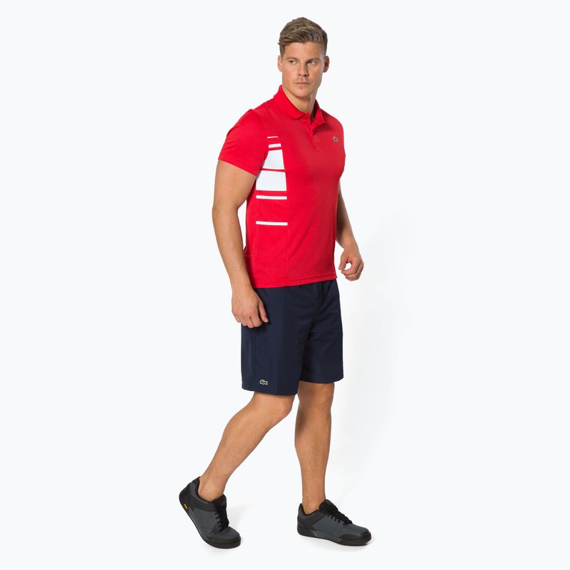 Tricou polo pentru bărbați Lacoste roșu DH0866 3