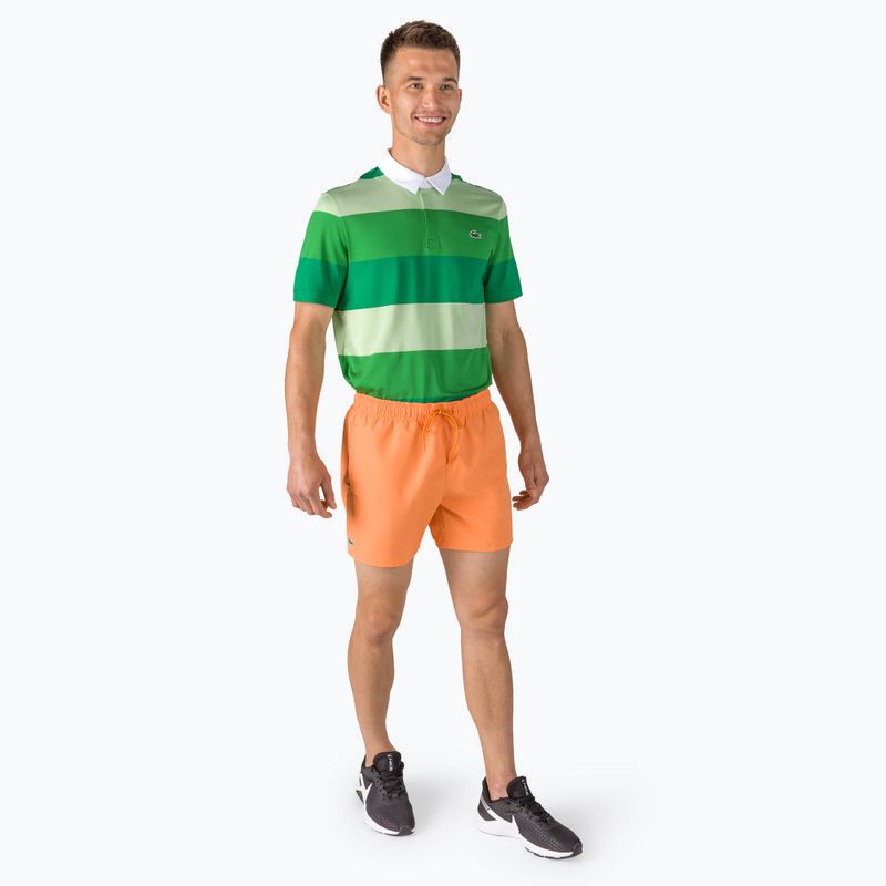 Pantaloni scurți de baie Lacoste MH6270 A7T pentru bărbați, portocaliu 2