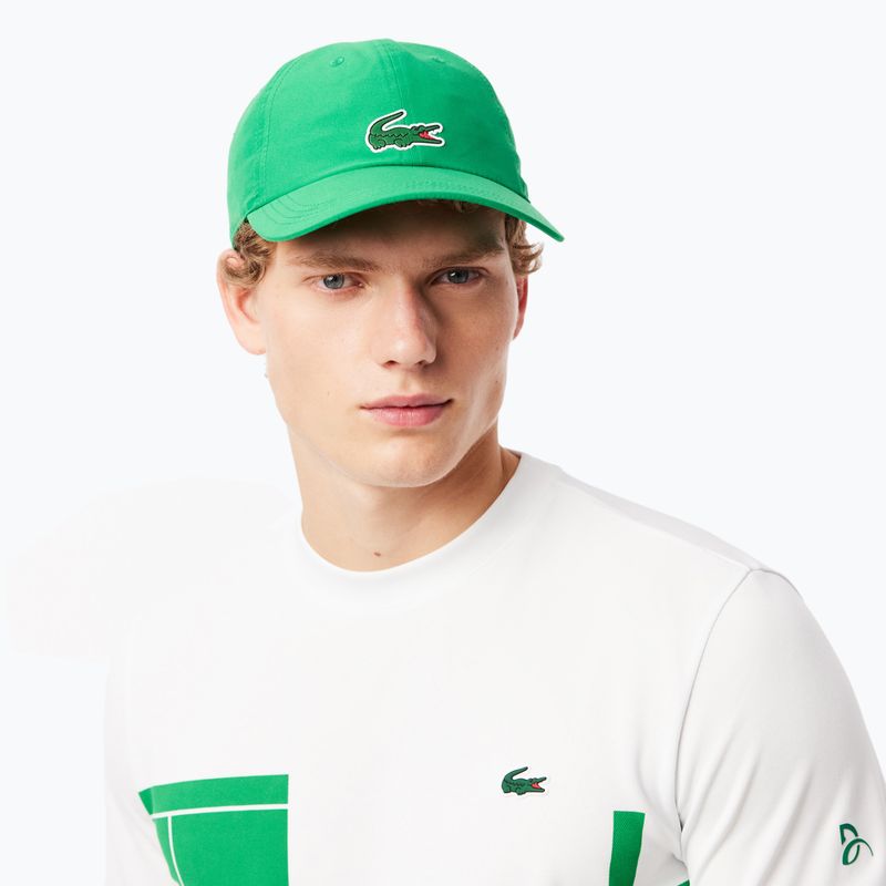 Șapcă de tenis pentru bărbați Lacoste RK2450 fluorine green/fluorine green 4