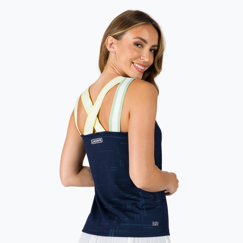 Tricou de tenis pentru femei Lacoste TF0754 albastru marin 2HC 3