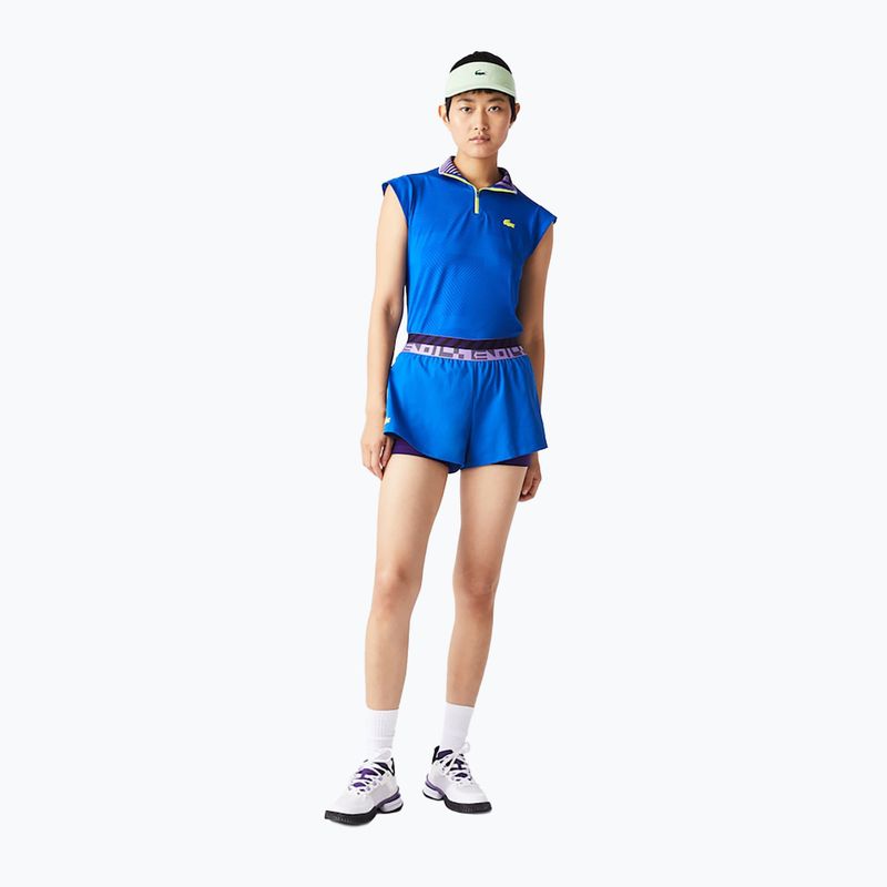 Pantaloni scurți de tenis pentru femei Lacoste albaștri GF9262 5