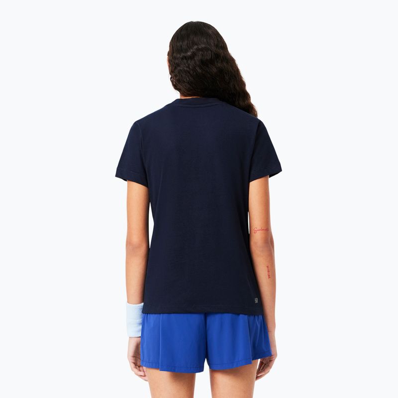 Tricou pentru femei  Lacoste TF9246 navy blue 3