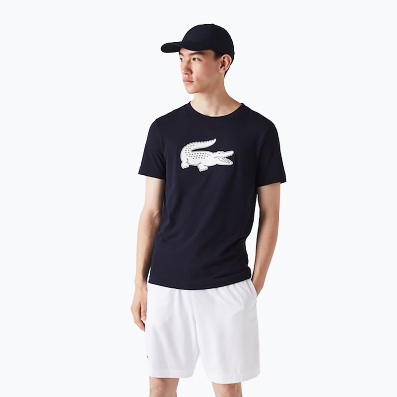Tricou de tenis pentru bărbați Lacoste bleumarin TH2042 2