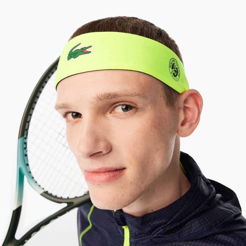 Bandă de cap pentru femei Lacoste galben și albastru marin RL8144 3
